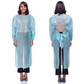 Blue Disposable Isolation Gown