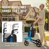 VEVOR 3 Wheels Rollator Walker for Seniors, Lightweight Aluminum Foldable Rolling Walker with Adjustable Handle