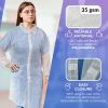 Disposable Lab Coat M. 35 GSM PP White Disposable Lab Coats for Adults. 1 Pack Knee-length Lab Coat with Long Sleeves, Elastic Wrists