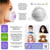 Dust and Particle Masks. Pack of 50 Disposable Respirator with Elastic Strap Dust and Filter Safety Masks for Non-Toxic Dust, Pollen, Danger, sawdust