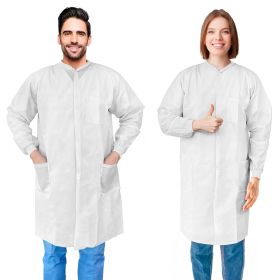 Disposable Lab Coats for Adults (Color: White)